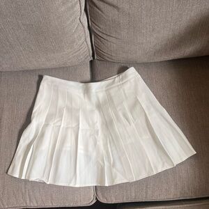 White Pleated Skirt